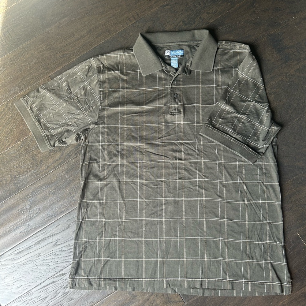 Buy 2 Save 30%: JoS A Bank Ledbetter Golf Men's Gray Cotton Polo Shirt